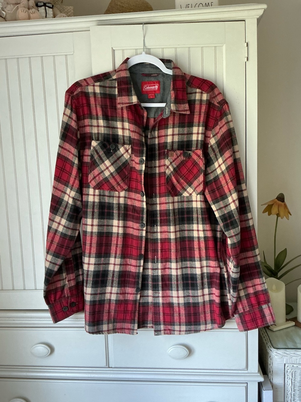 NWOT Men’s Coleman Plaid Flannel Shirt Overshirt 🏕️